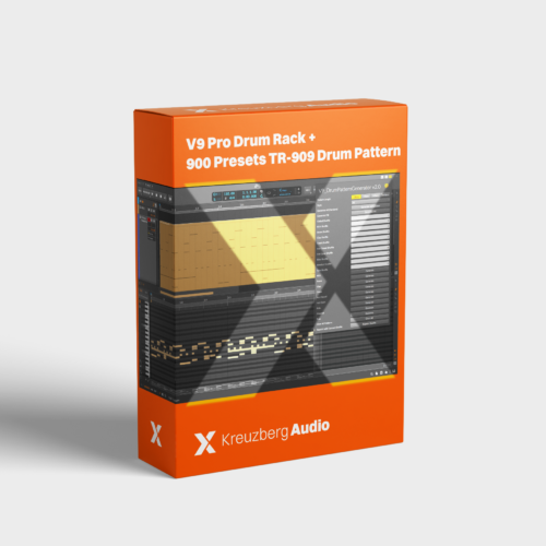 V9 Pro Drum Rack + 900 Presets: TR-909 Drum Pattern Generator für Bitwig Studio