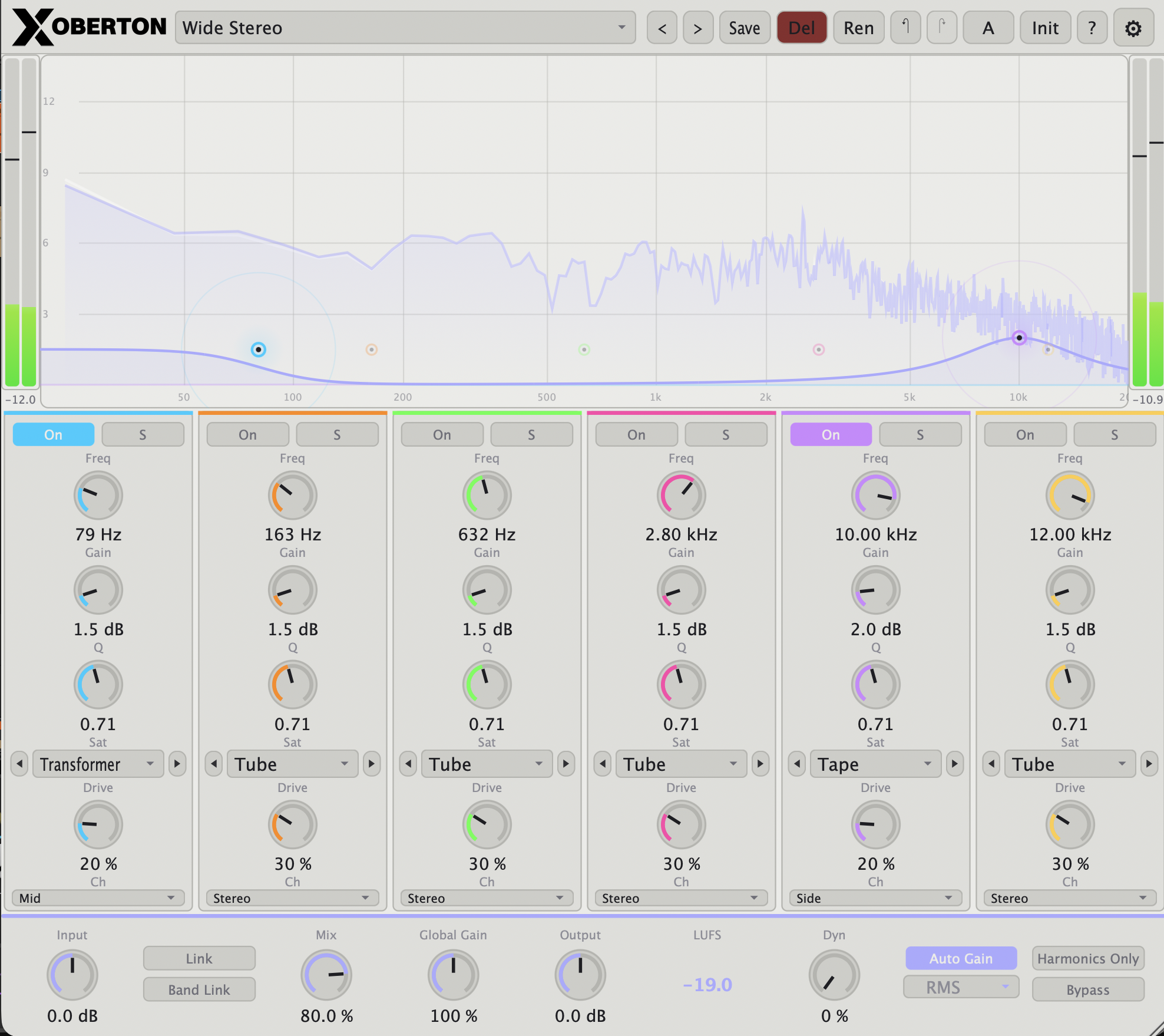 OBERTON im Light-Theme — gleiche GUI, helle Variante für helle Studio-Umgebungen