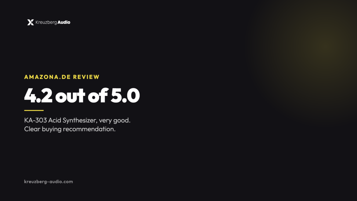 KA-303 acid synthesizer reviewed by AMAZONA.de, 4.2 out of 5.0 points