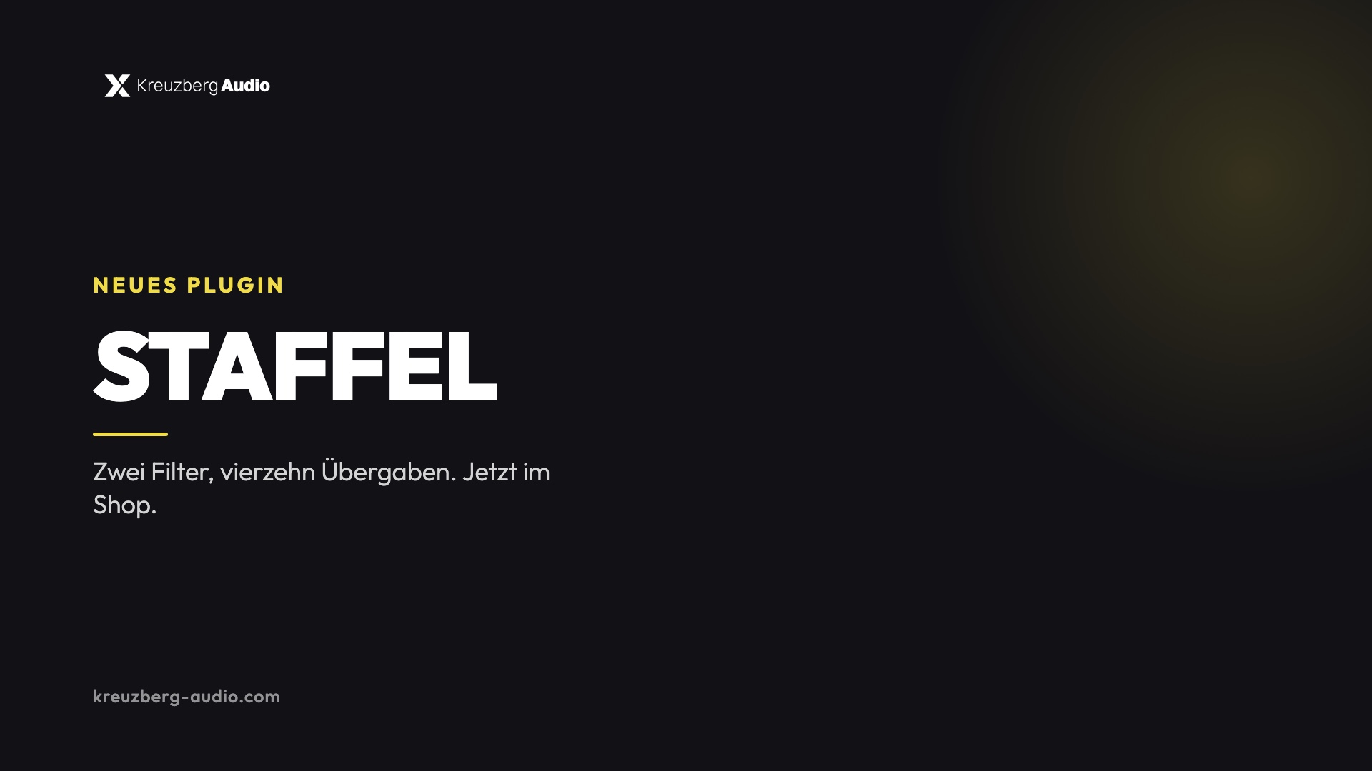 STAFFEL, neues Filter-Plugin von Kreuzberg Audio, jetzt im Shop