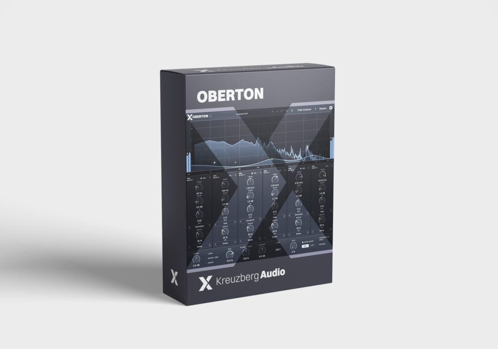 OBERTON product box showing the version 1.8.0 interface
