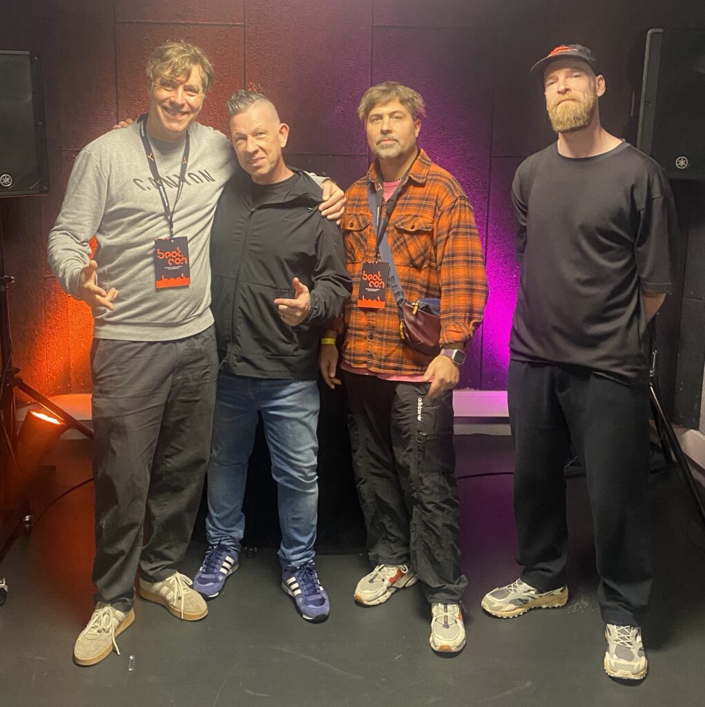 Frank Hahn with Andy Mac from inMusic and two colleagues at Beatcon 2026